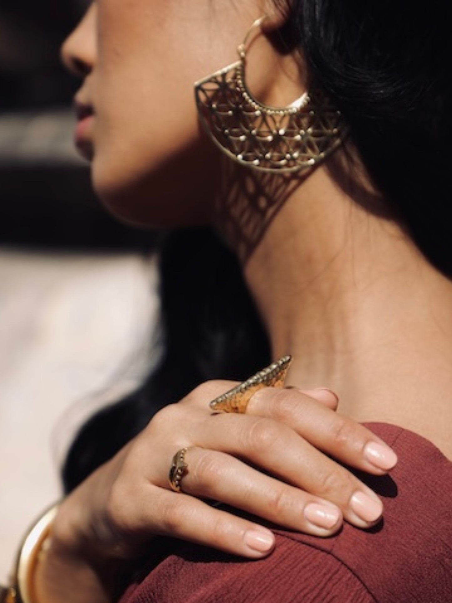 Bina Hammered Ring